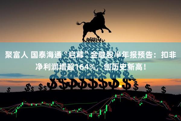 聚富人 国泰海通“启幕”金融股半年报预告：扣非净利润增超164%，创历史新高！
