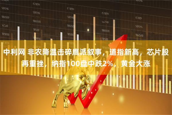 中利网 非农降温击碎鹰派叙事，道指新高，芯片股再重挫，纳指100盘中跌2%，黄金大涨